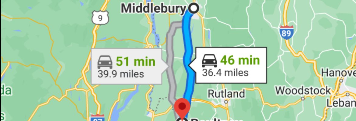 Middlebury To Poultny